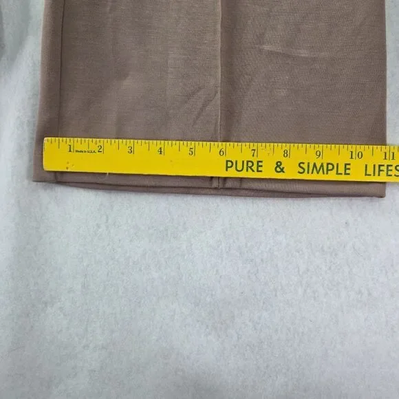 Scoop Front Seamed Wide Leg Pants Woman's XS Brown Pockets Casual Business NWT - Picture 6 of 9